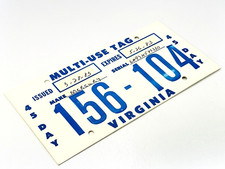 Vintage 1983 Virginia VA State License Plate Temporary Tag 45 Day Cardstock L4