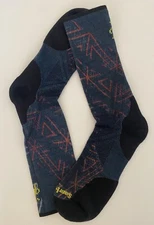 Smartwool Men Performance Run Light Elite Print Crew Sock, Size L