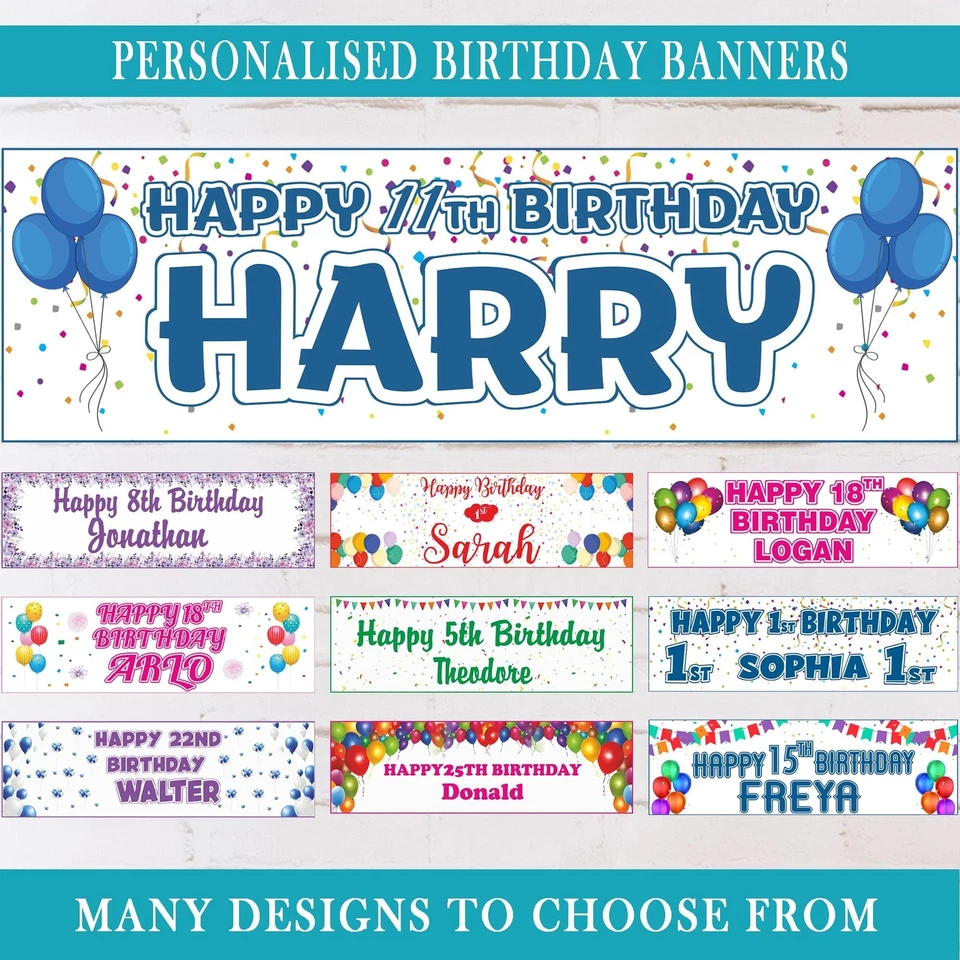 Banner Cumpleaños Panda Personalizado Decoración Fiesta Animal Personalizado (Pack de 2) Foto 2 de 4