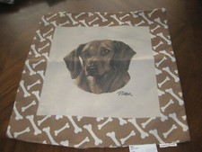 Dachshund Dachshunds Dog Dogbones Bones Tapestry Pillow Cover Shell You Fill NEW