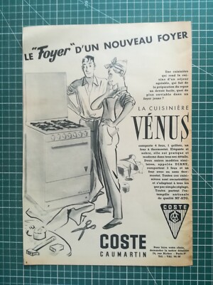 705 ALTE WERBUNG 1950 Küchin Venus Coste Caumartin Rücken Ten Key Burrough