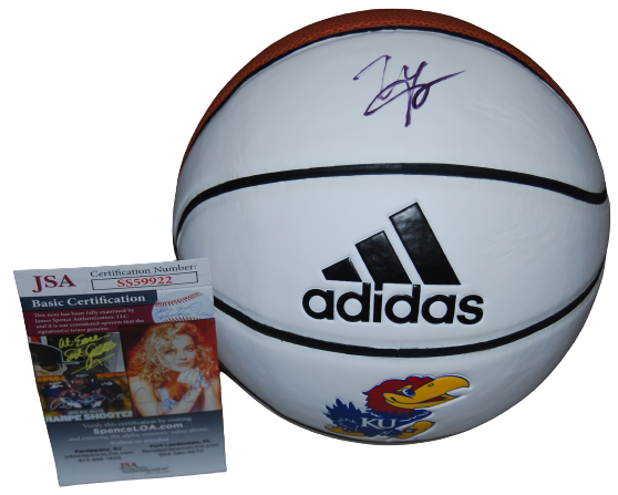 Mario Chalmers Autographed Signed Kansas Jayhawks () Mini 7" basketball JSA COA SS59922 