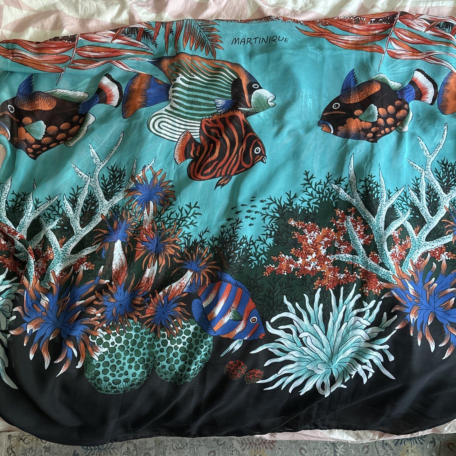 martinique rectangular polyester scarf under the … - image 5