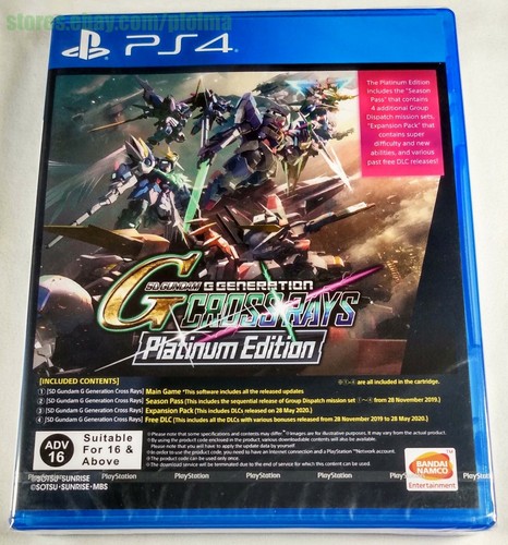 Sd Gundam G Generation Cross Rays Platinum Edition New Ps4 Game Asia Import Ebay