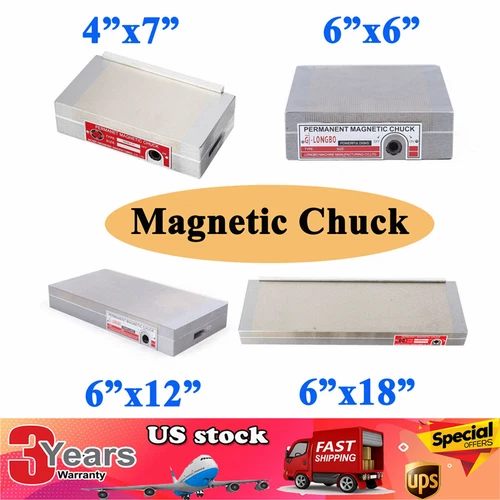Permanent Magnetic Chuck For Grinding Machine 4X7/5X10/6x6/6X12/6X18 HOT