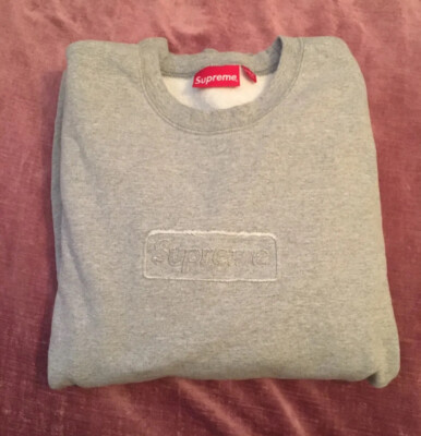 Supreme Box Logo Crewneck HeatherGrey ふくま XL 