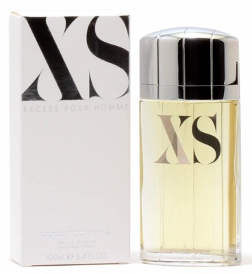 Paco Rabanne Xs Excess For Men Cologne 3.4 oz ~ 100 ml EDT Spray * Open Box
