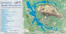 1976 Georgia's Stone Mountain Walking Tour Map & Guide Brochure