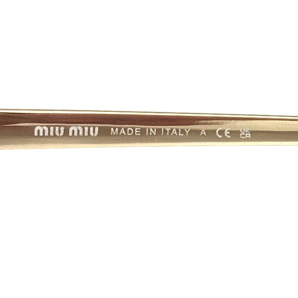 Miu Miu Sunglasses SMU51Z ZVN-50D Pale Gold Square Frames