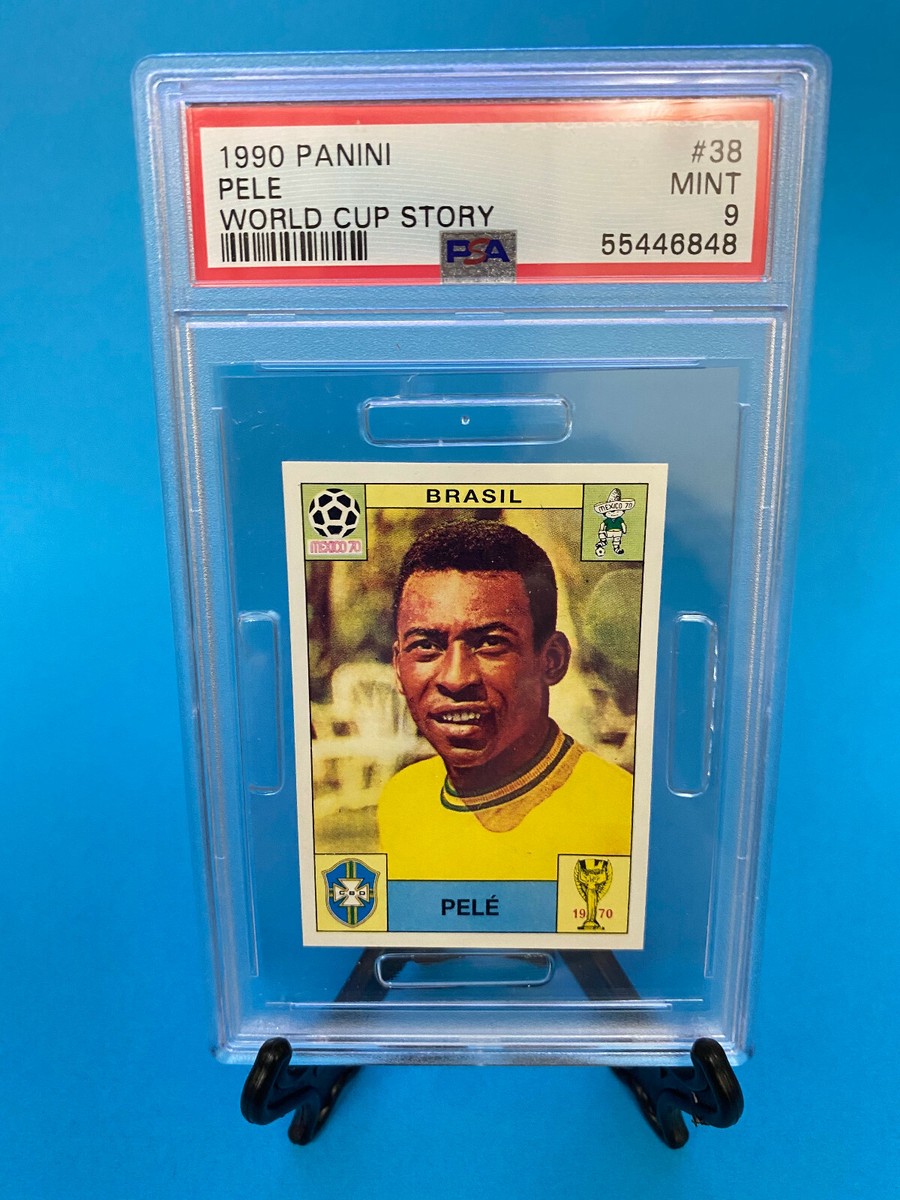 1990 Panini World Cup Story #38 PELE' (Mexico 70) Sticker PSA 9