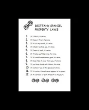 Brittany Spaniel - CUSTOM MATTED - Dog Art Print - P/L