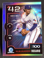2025 Bowman Chrome REFRACTOR TOP 100, #42 Alejandro Rosario, Item 1
