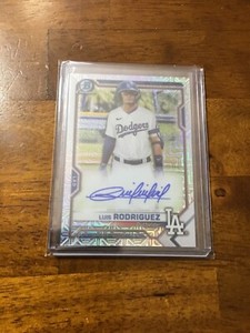 2021 Bowman Chrome Luis Rodriguez Mojo Refractor Auto #BCMA-LR Dodgers…Mojo