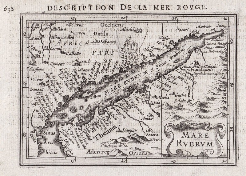 Rojo Sea Mar Mer Rouge Arabia Saudí Egypt Mapa Tarjeta Carta Bertius Hondius Rojo Sea Mar Mer Rouge Arabia Saudí Egypt Mapa Tarjeta Carta Bertius Hondius