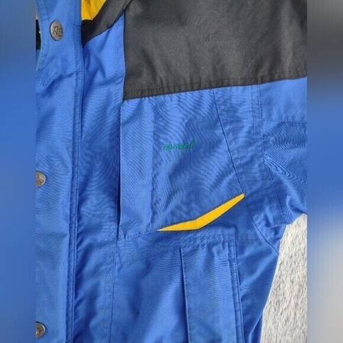 Vtg The Rugged Bear Ski Jacket Blue Snap Front Boy Sz 6 Outdoor Gorpcore Pockets - Picture 10 of 16
