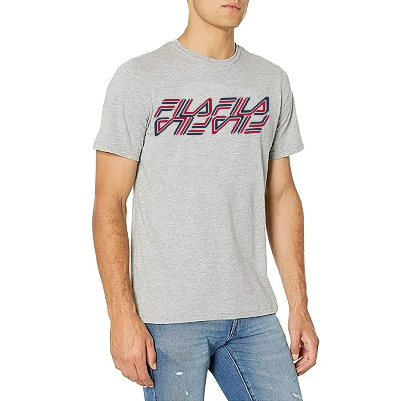 T SHIRT UOMO FILA GRIGIA S S TG: 3XL 3X XXXL NUOVA CON ETICHETTE