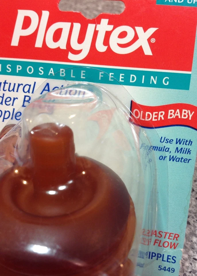 PLAYTEX OLDER BABY FAST FLOW FLAT TOP NIPPLES DISCONTINUED HARD TO FIND FREESHIP - Image 3 of 4