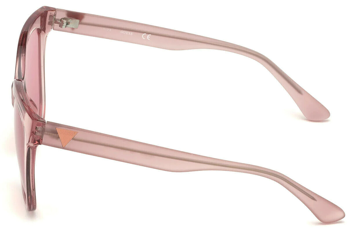 Guess GU7612 74S Crystal Pink Square Sunglasses Frame 55-18 