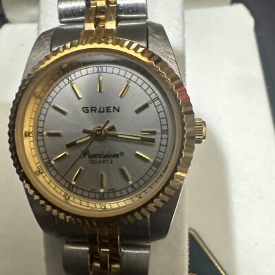 Gruen Precision Gold And SilverTone GP5000 Quartz Watch  display picture 3