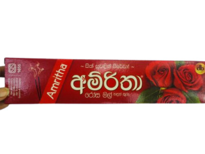 Incense Sticks Amritha, Red Rose Fragrance Sri lanka 24 Sticks Free Shipping