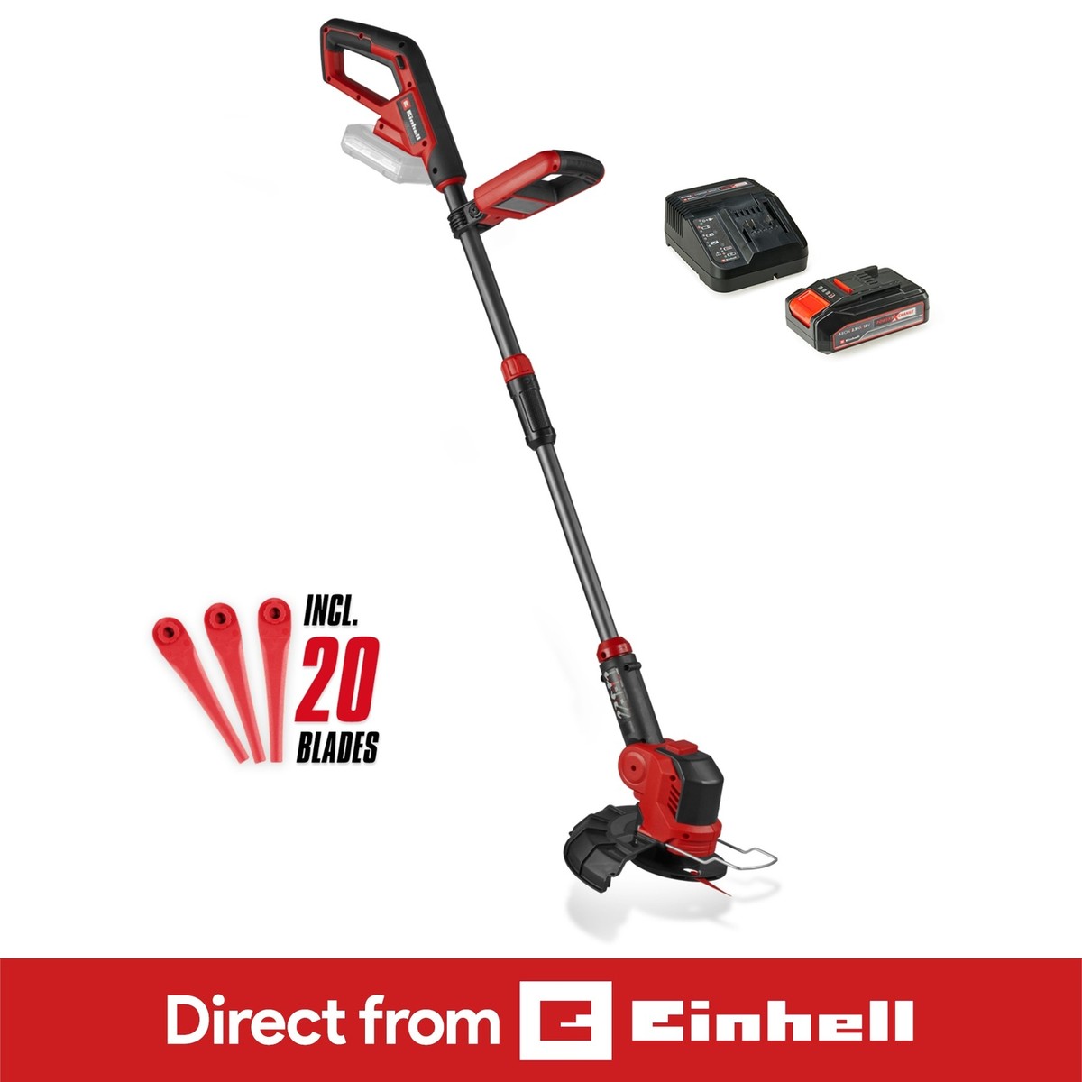 Einhell Cordless Grass Trimmer With Battery 25cm 18V Strimmer GE