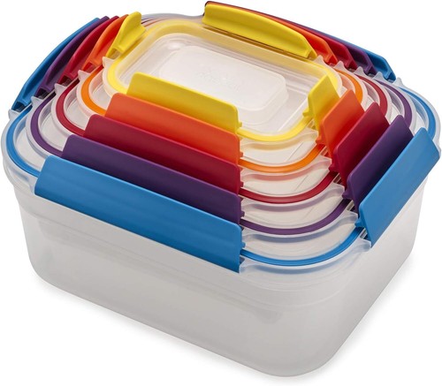 BPA-Free 10pc Food Container Set, Airtight Leakproof Lids
