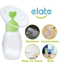 4pk Manual Breast Pump Breastfeeding Silicone Milk Collector with Leak-Proof Sto