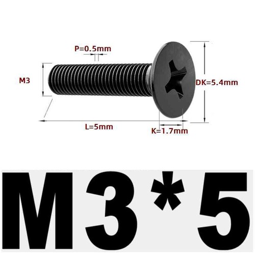 Black 304 Stainless Steel Cross Countersunk Head Screws Flat Head Long Screws - Picture 66 of 202
