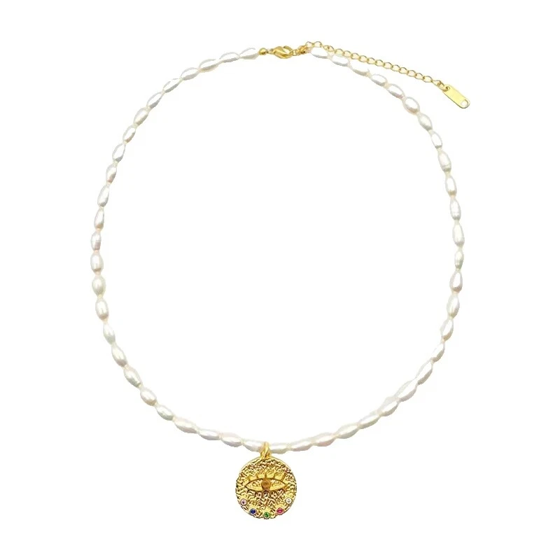 Ouro amarelo família e amigos Branco Fashion Colares e pingentes