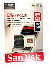   SanDisk Ulrta PLUS microSDXC UHS 1 with Adapter 256 GB Flash Drive LOW PRICE