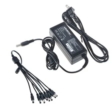 DC 12V 5A Power Adapter +8 Split Power Cable for Sannce CCTV Security Camera DVR