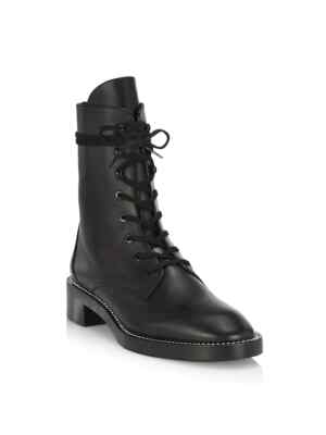 Stuart Weitzman Sondra Shine Black Ankle Women's Boots - MSRP: $695
