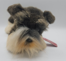 Schnauzer Laying Dog plush Russ Yomiko Realistic stuffed animal toy W/tags