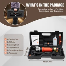 350W Electric Horse Animal Hair Clipper Shearing Trimmer 6-Speed Pet Grooming