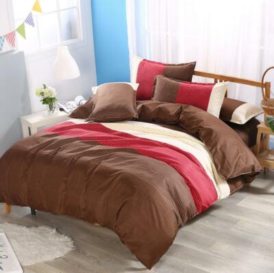 3D Nähstreifen NAM92434 Bett Kissenbezüge Decke Bettdecke Abdeckung Set Fay