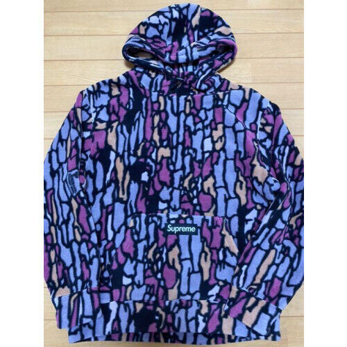 Supreme Polartec Hooded Sweatshirt M Purple Treebark Camo Supreme Polartec Hooded Sweatshirt M Purple Treebark Camo