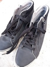 modischer Knöchel-Freizeitschuh-Sneaker Gr.38, schwarz von walkx women