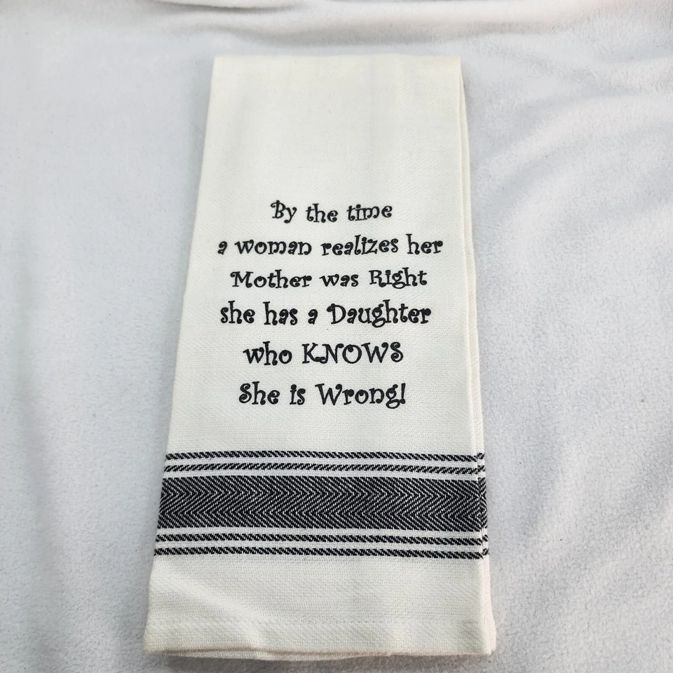 Новый набор из 2 кухонных полотенец для посуды 26 x 15 Park Designs 100% хлопок мама лучший друг - Изображение 2 из 4