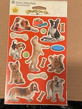American Greetings Puppies 2 Designs 4 sheets 80 Stickers  NEW/SEALED p1