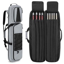 4x5 Pool Cue Case, Billiard Stick Carrying Case Holds 4 Butts and 5 Shafts, S...