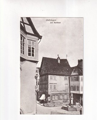 9029) Postcard AK OEHRINGEN - At the town hall with the L. BAUER confectionery