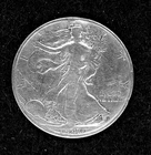 1940 Walking Liberty, silver Half-dollar, circulated, ungraded