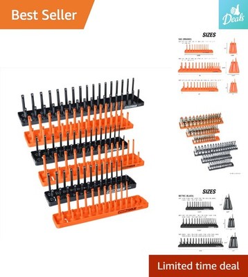 Versatile 6-Piece Plastic Socket Organizer Set - Optimal Storage Solution!
