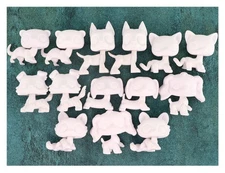 Custom White Base LPS Cat LPS Dog Kids Paint Toy 14X Blank Bases for LPS Custom