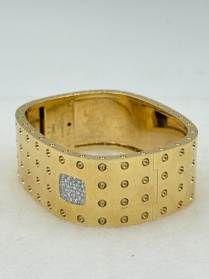 Roberto Coin Women's Pois Moi Diamond Bangle Bracelet 18K with Diamond Accent
