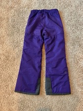 Arctix Kids Purple Snow Pants Medium M Adjustable Waist Winter Ski Insulated