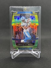 2021 Panini Select - Concourse Amon-Ra St. Brown #73 Green & Yellow Prizm...