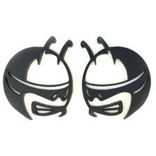 Pair Matte Black Bee Head Emblems Fits Dodge Challenger Charger Badge Scat Pack Pair Matte Black Bee Head Emblems Fits Dodge Challenger Charger Badge Scat Pack