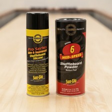 Shuffleboard Maintenance Bundle: Speed 6 Medium Speed Powder Wax 16 oz Pro ...