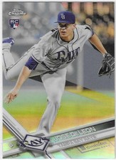 2017 TOPPS CHROME #77 JOSE DeLEON REFRACTOR RC TAMPA BAY RAYS